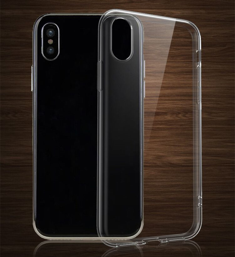 Customized Thick 1.5mm Clear Transparent Silicone Phone Case for iPhone 10 X, for iPhone X Case Custom