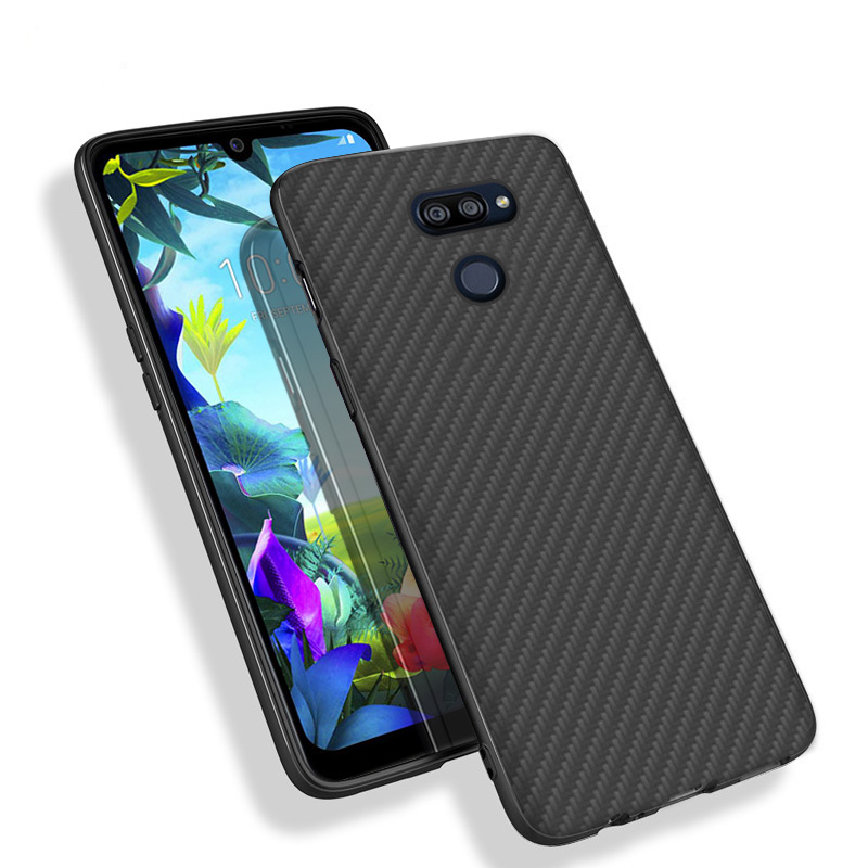 Premium Carbon Fiber  Case Full Sides Protective Shell Back shockproof Cover Design For LG K40S