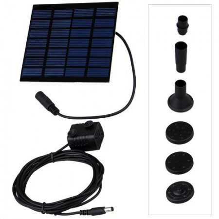 VIVREALSolar Power Garden Fountain Pond Water Pump Kit