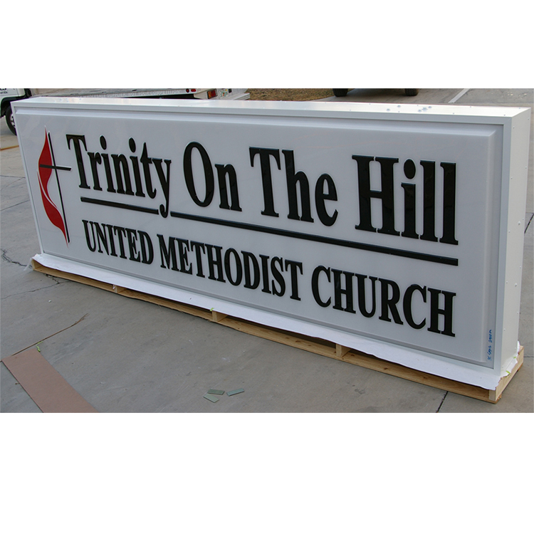 GS factory price aluminum metal frame acrylic panal led light box sign for store front advertising sign