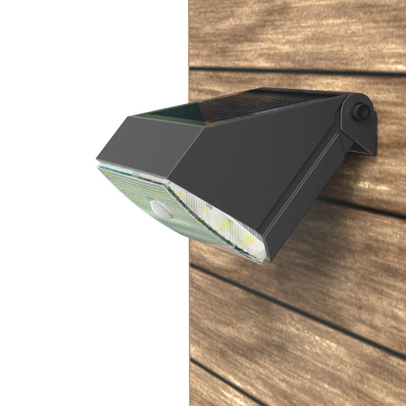 Solar Powered Wall Pir Motion Sensor Light Led Lamp