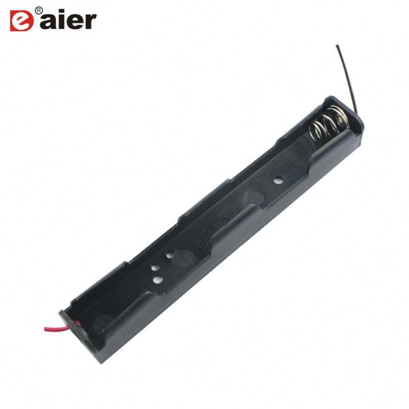 long 3v battery holder with wire long 2 aa battery holder