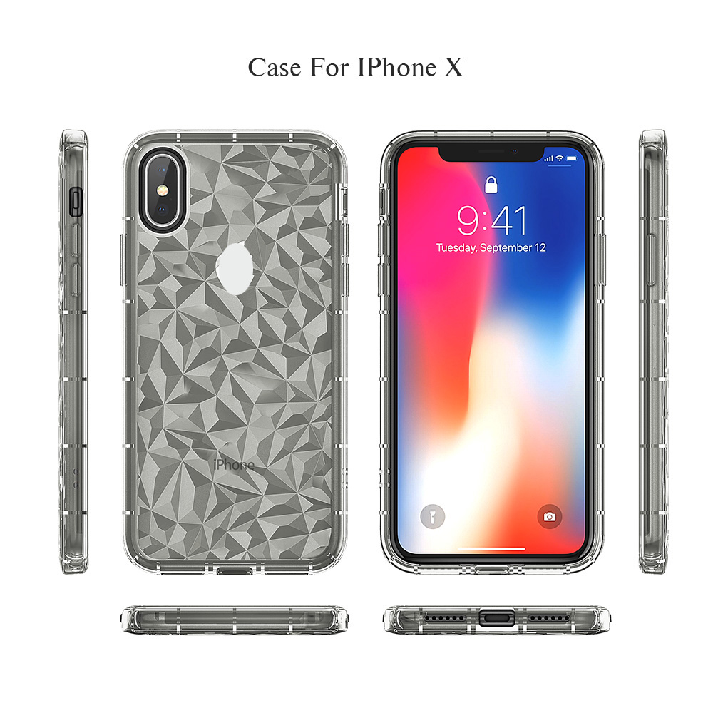 for iPhone xs xr xs max case hot selling soft diamond pattern crystal TPU case phone cover