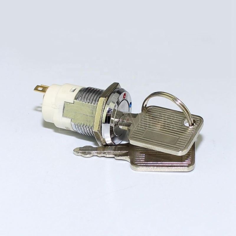 16mm Single Pole 3 Pin ON ON Allen Key Lock Switch