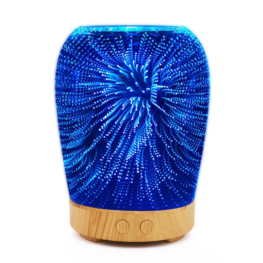 3D Essential Oil Diffuser,100ml Aromatherapy Ultrasonic Cool Mist Humidifier Support a water shortage power-off