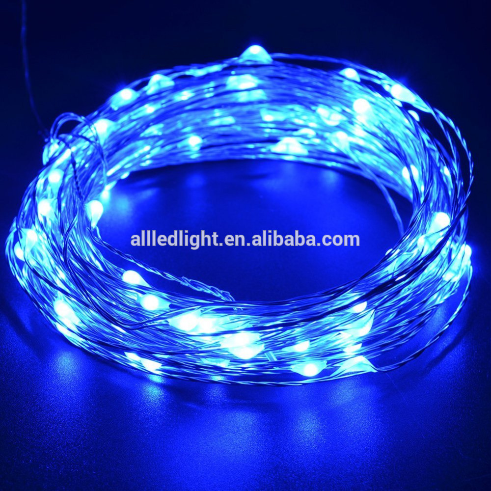 10m led christmas tree light,100 LEDs Blue Light Christmas Copper Lights String For Christmas Wedding Halloween Decorations