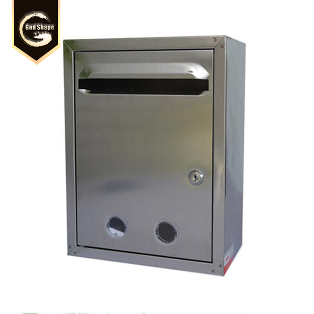 Modern Galvanized Steel Metal Wall-Mount Mail Box With Locker