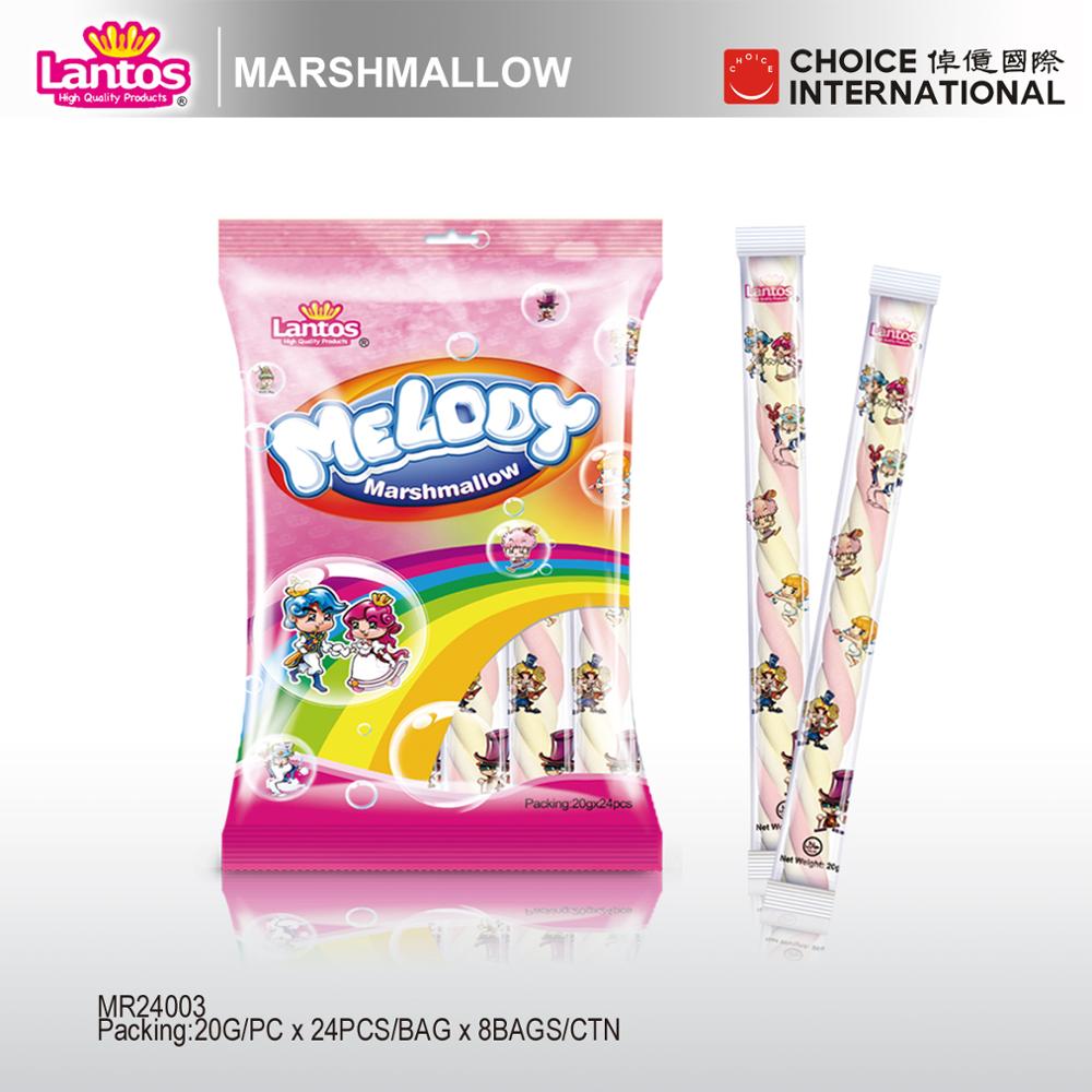 20G Long Twist Marshmallow made by fish gelatin or beef gelatin