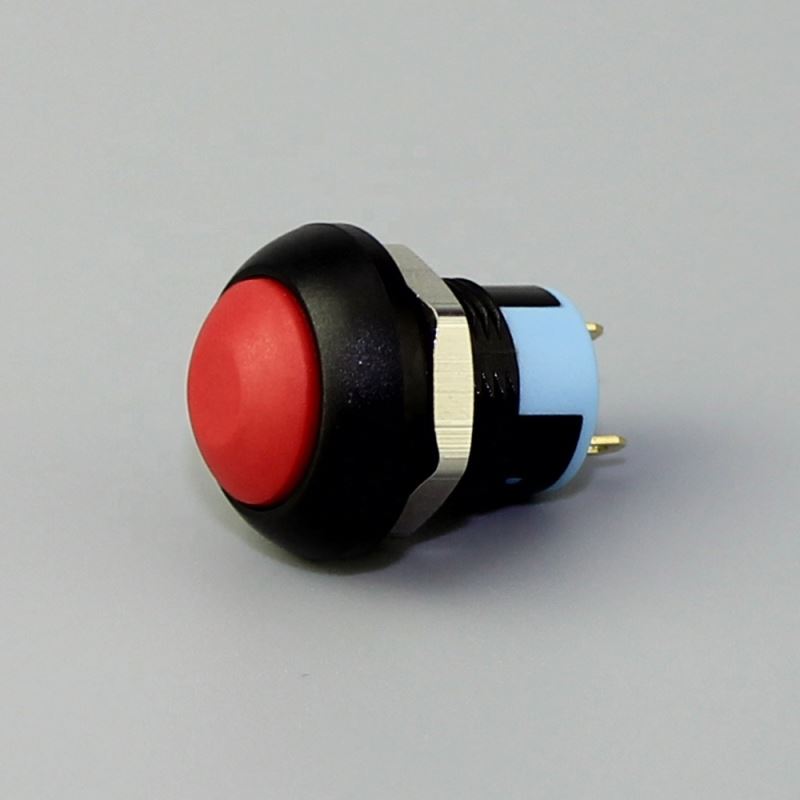 12mm 2 Pin Latching Plastic Electrical Push Botton Switch