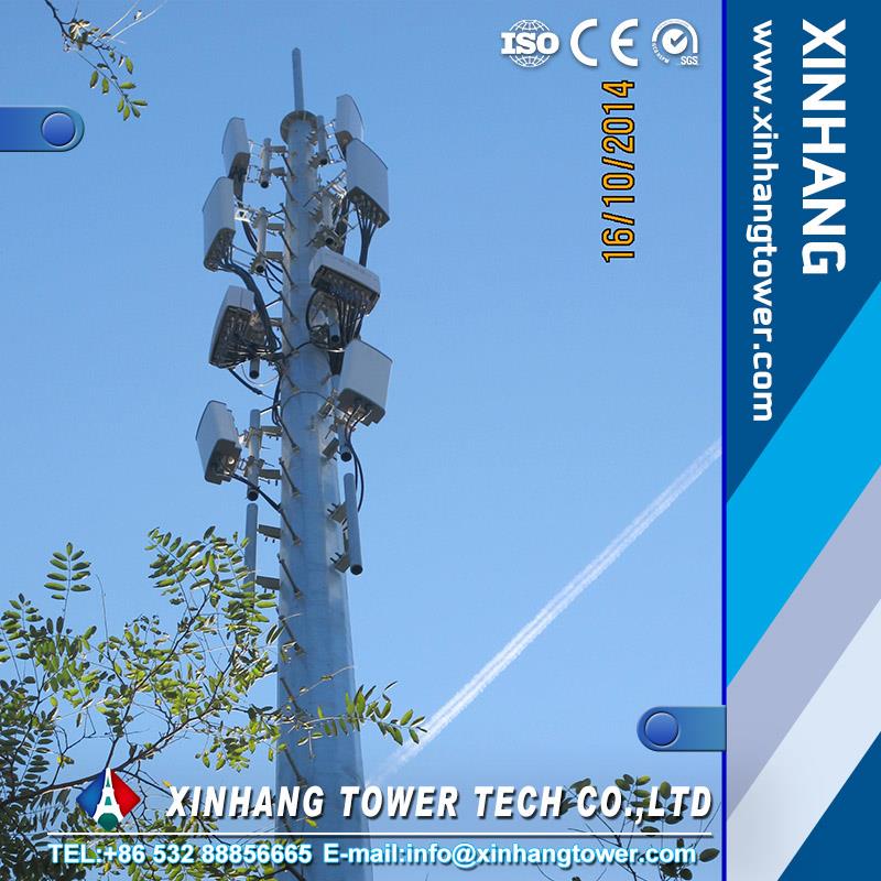 microwave antenna mast broadcasting signal transmission