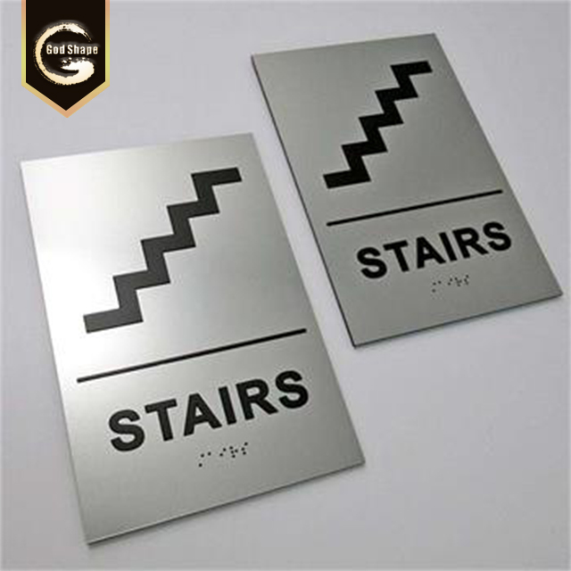 China Custom Decorative Office Door Plates/ ADA Braille Toilet Plaque Signs