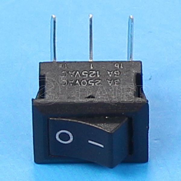 3PIN Single Pole Double Throw AC Rocker Switch With Right Angle