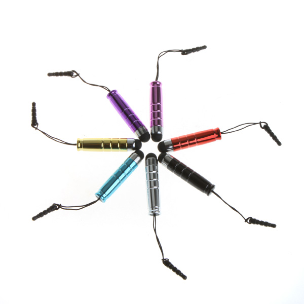 2016 New Arrival 7 Pcs Mini Aluminum Touch Stylus Pen Earphone Anti Dust Plug for iPad 2 iPhone 4S 4G 3G mobile Phone Promotion