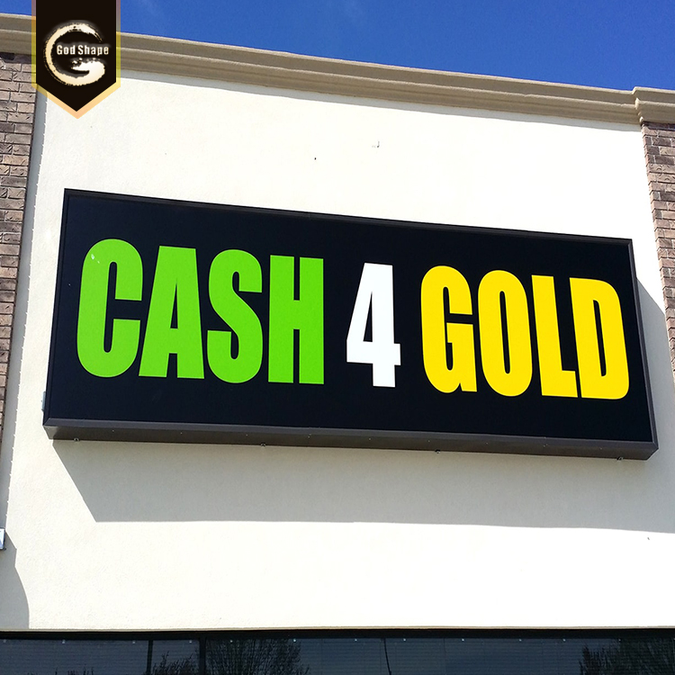 GS square frameless led luminous light box wall mounted lightbox acrylic light box sign illuminated