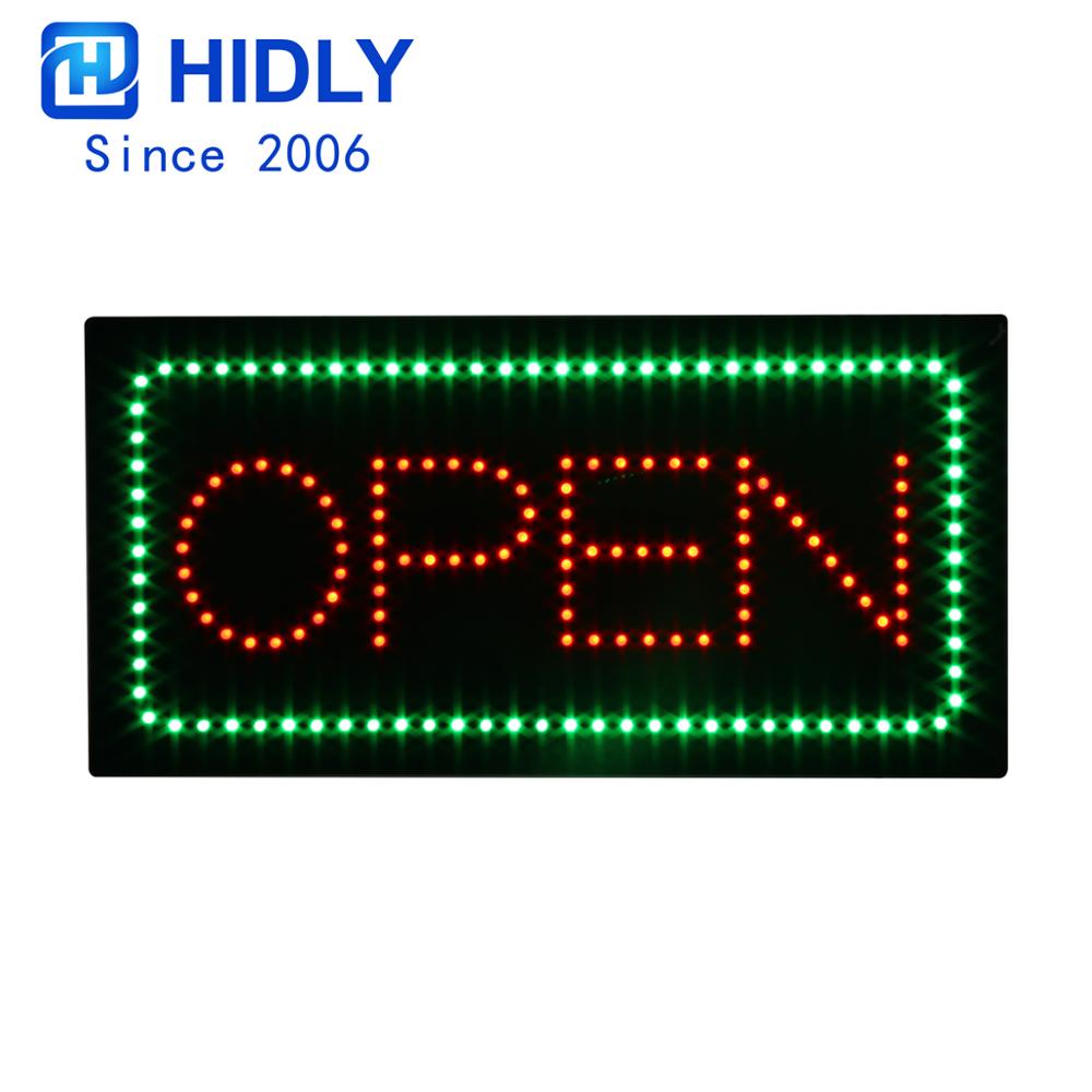 LED Open Sign for Business Displays, Animation Shops, Hotels, Liquor Stores 9x19Inch Electronic Lighted Signs