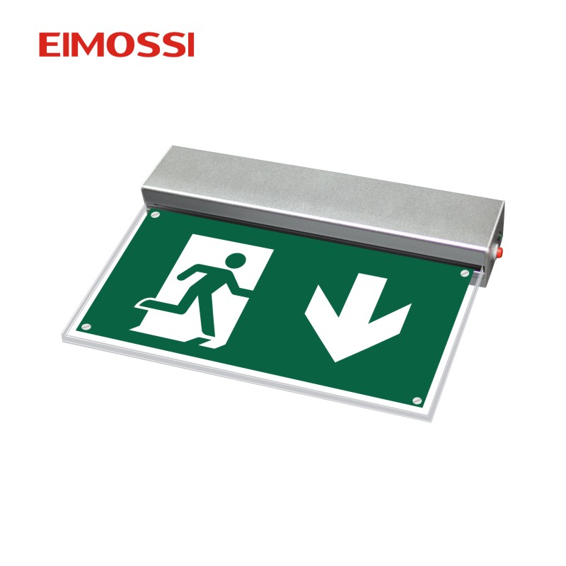 Aluminum battery powered emergency running man exit sign led charger light