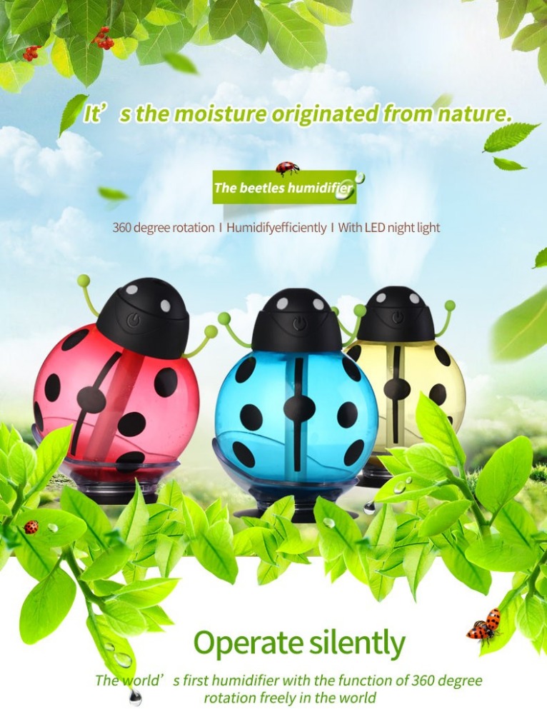 HIDLY Innovative Manufacturing Phone APP Control Cute Coccinella Septempunctata Essential Oil Diffuser Wholesaler