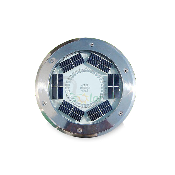 lithium battery round small underground solar garden spot light outdoor landscape light 16*16cm made in China