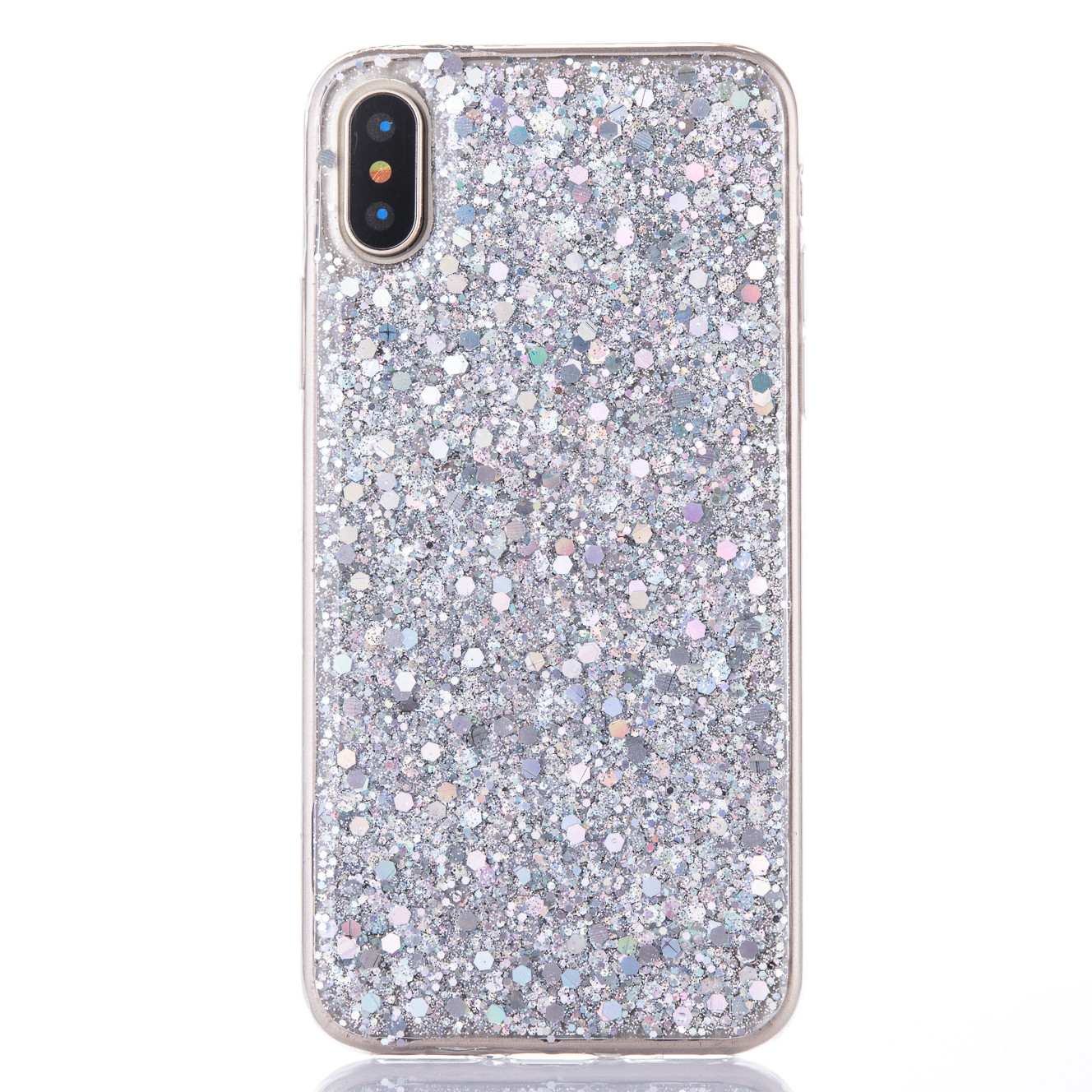 Epoxy Resin Paillette Bling Bling Sequin Cell Phone Case Cover for iPhone Xs Max , for iPhone Xr Soft Case Glitter