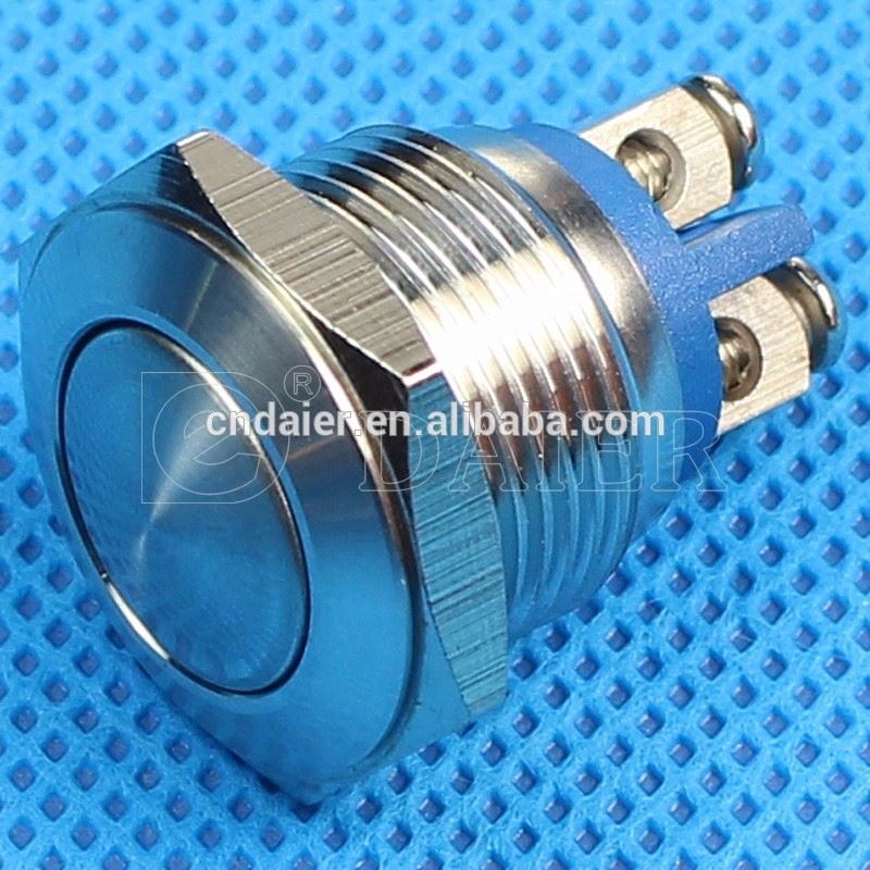 16mm Momentary N.O. Metal Recessed Push Button Switch