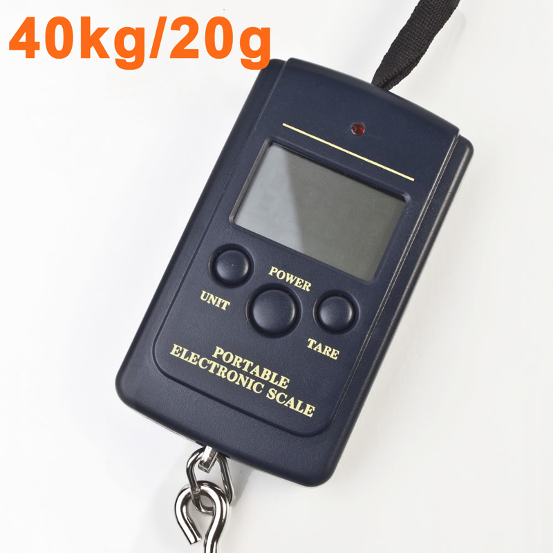 Mini Luggage Scale 40kg/88lb Portable Balance Weighs Suitcase Bag Electronic Digital Fishing Hanging Hook Weight Scale Steelyard