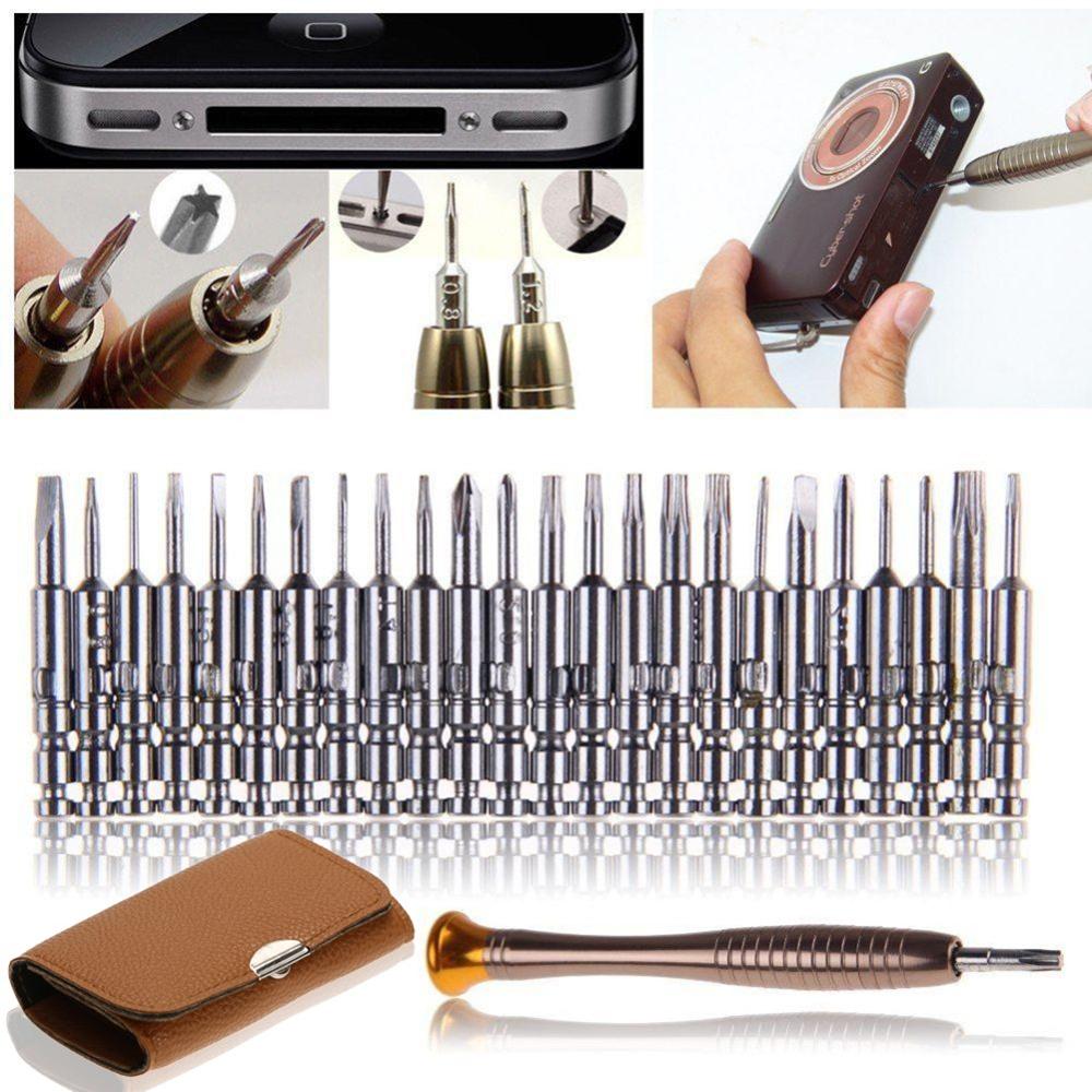 Mini Precision Screwdriver Set 25 in 1 Torx Electronic Screwdriver Opening Repair Tools Kit for iPhone Camera Watch Tablet PC