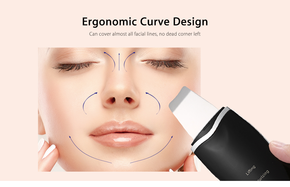Ultrasonic face pore cleaner skin scrubber Spatula Blackhead Cutin Removal Pimple Extractor Device  Popular Skin care device