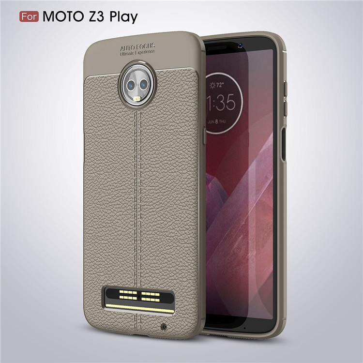 New Design Carbon Fiber Lichee Pattern For Motorola Moto Z3 Play Soft TPU Case For Motorola Moto Z3 Play