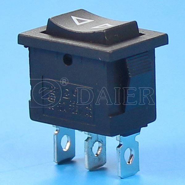 Black 10A 3PIN ON OFF ON Rocker Switches 3 Position
