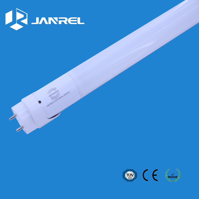 T8 Led Tube Radar Sensor T8 LED tube light high quality 100LM/W AC85-265V sensor body induction tube LED price