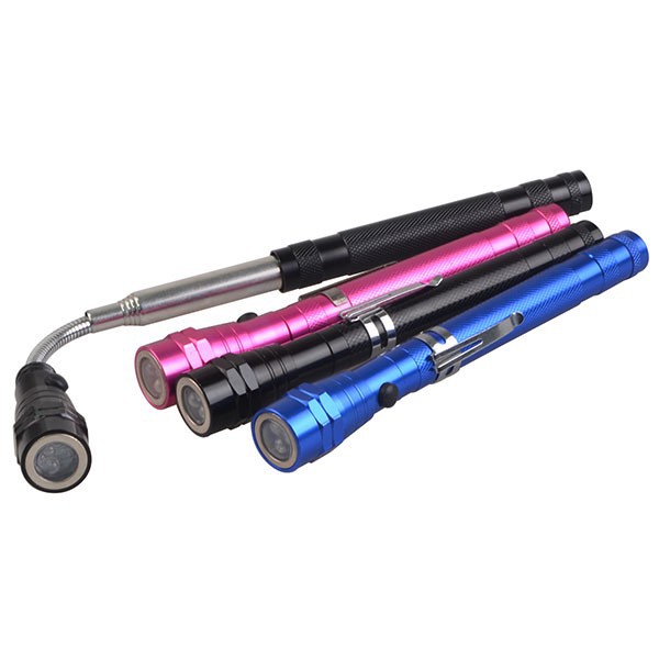 TP-2318 Telescopic Flexible 3 LED Flashlight Magnetic Pick Up Tool Lamp Light