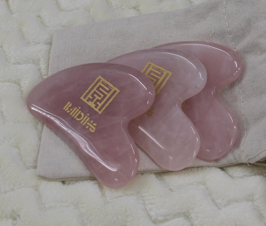 V shape Natual Rose Quartz Massage Guasha Tools