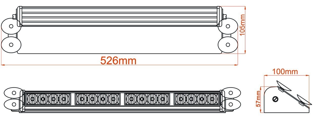 Auto Led Windshield Light for Police Warning Lamp