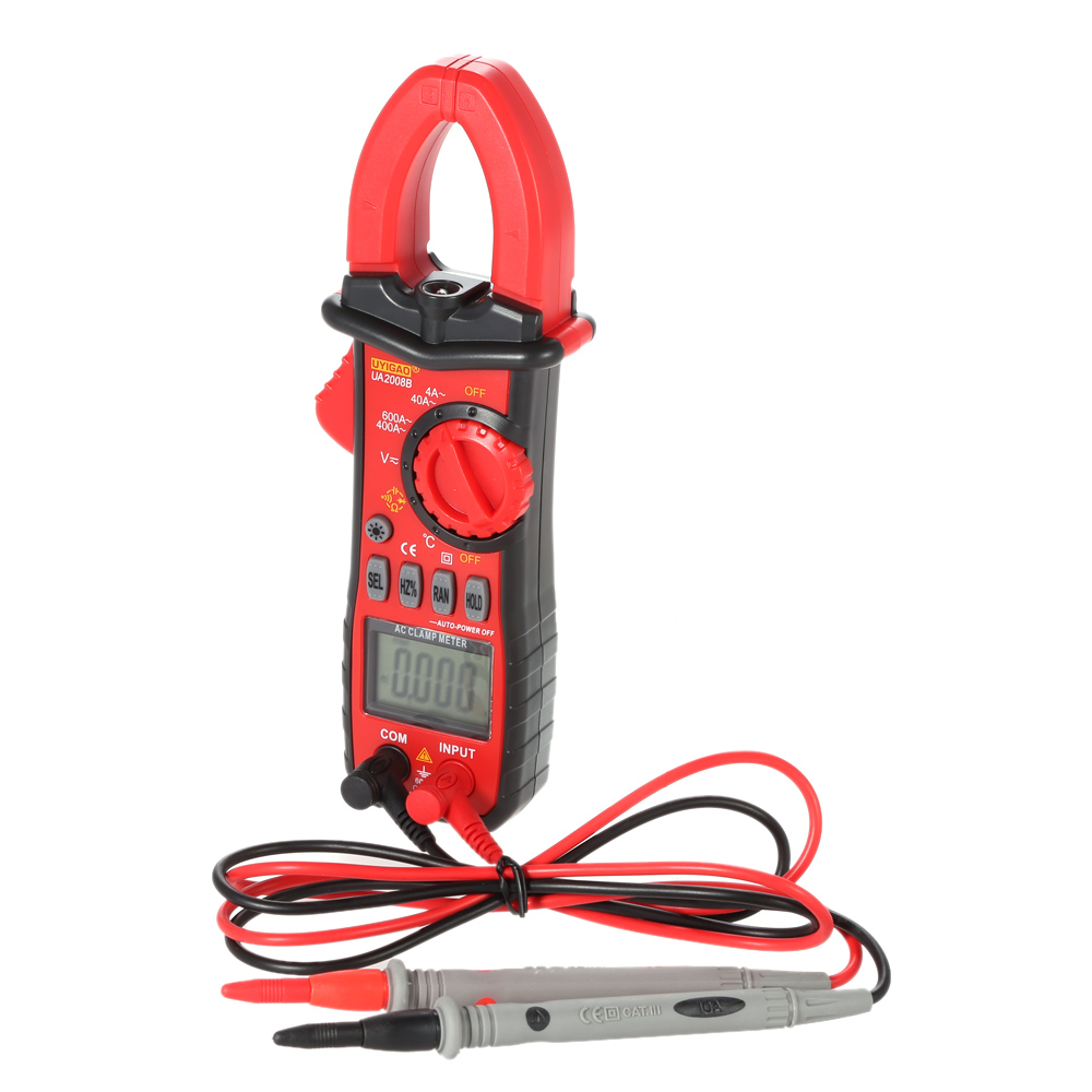 Digital LCD Clamp Meter Multimeter DC/AC Voltage AC Current Resistance Diagnostic-tool Temperature Frequency Duty Ratio Measurer