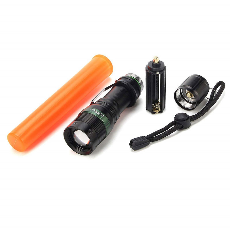 LED Security Flashlight Singal Baton Flashlight Torch with Clip