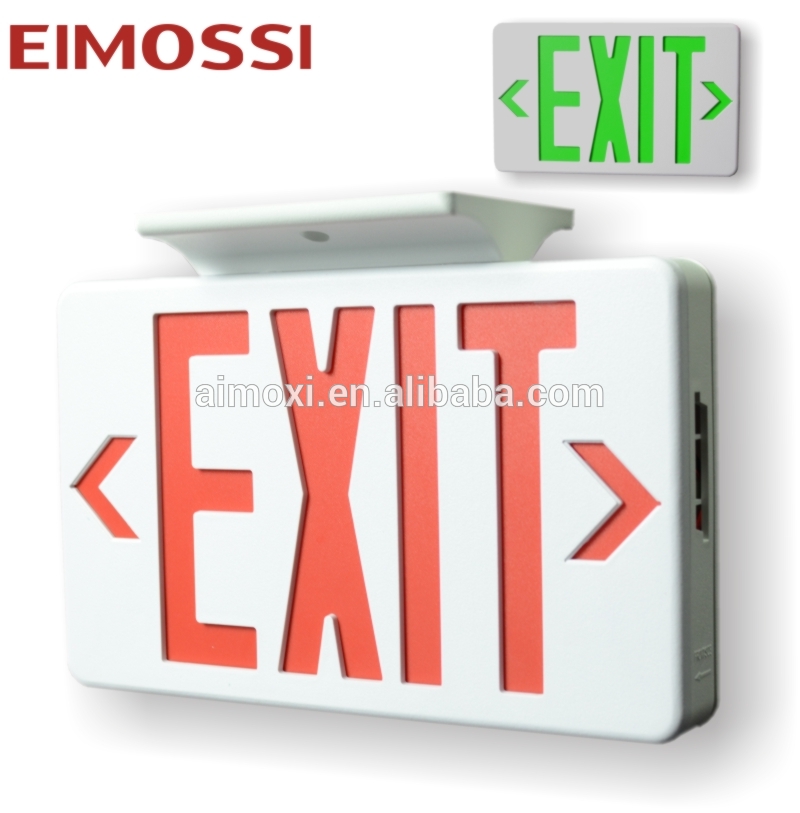 Red letter <3w plastic double sided led exit sign