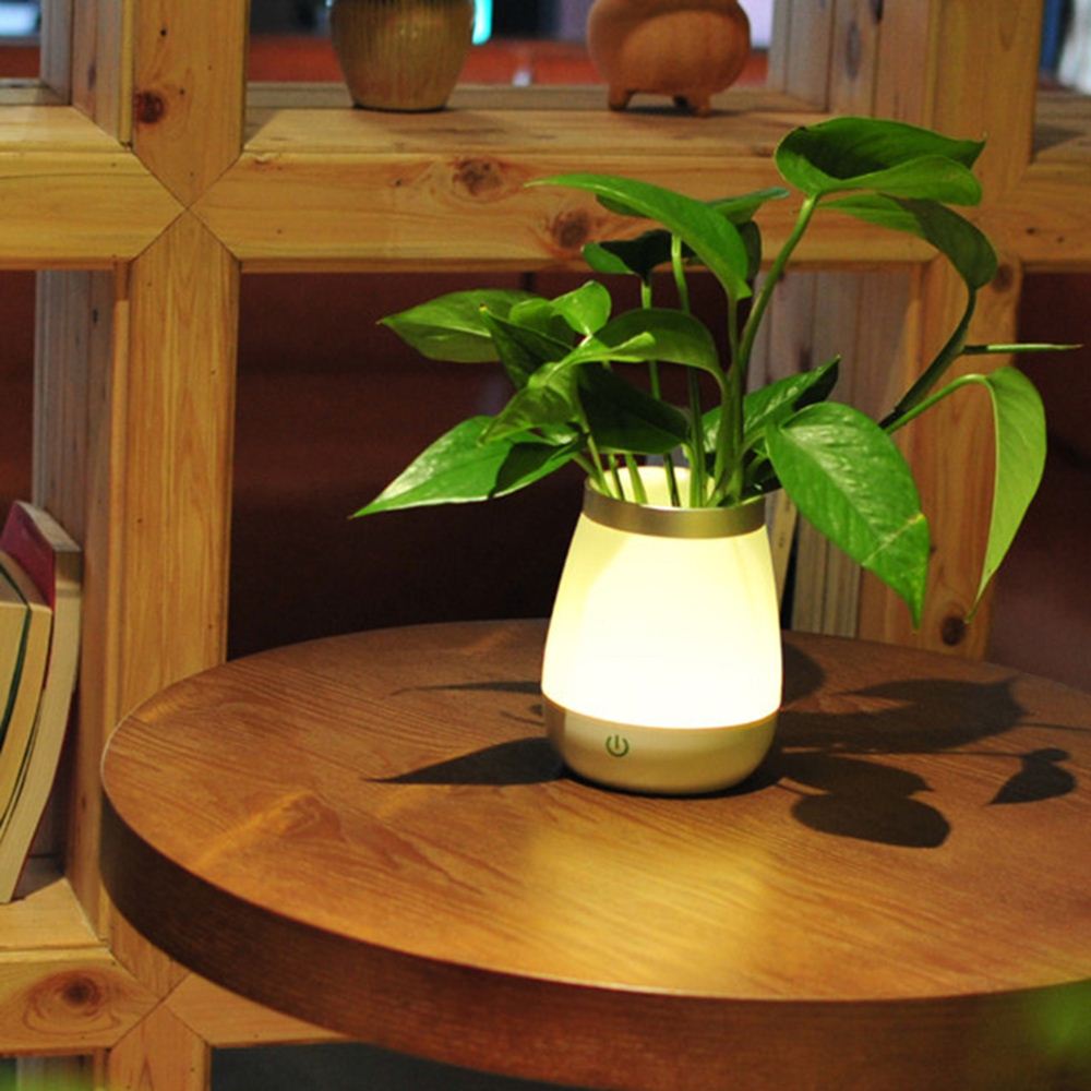 Mini Light Flower Vase USB LED Lamp Vase Table Night Light Touch Switch Adjustable Brightness Desktop Luminaria Decor Lava Lamp