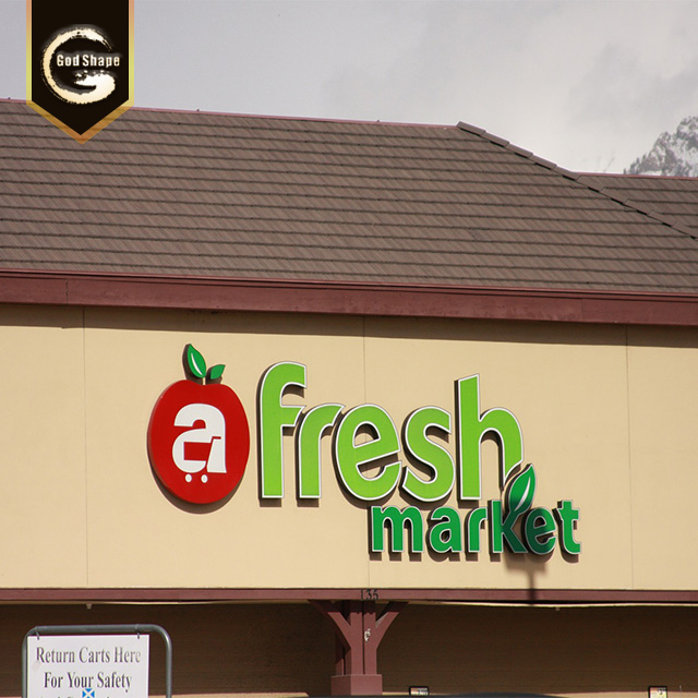 Waterproof sign beautiful shop name led letters channel letter trimless sign