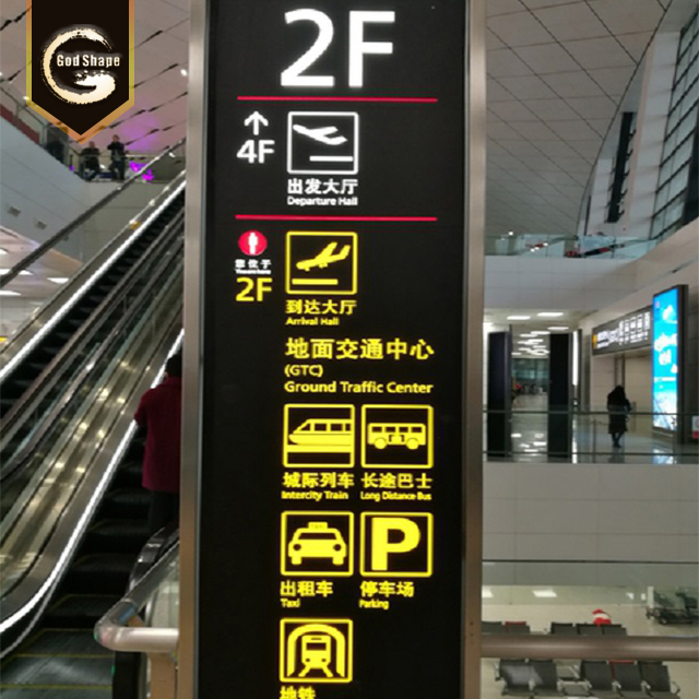 Outdoor Aluminium Profile Airport/Railway Guidance sign