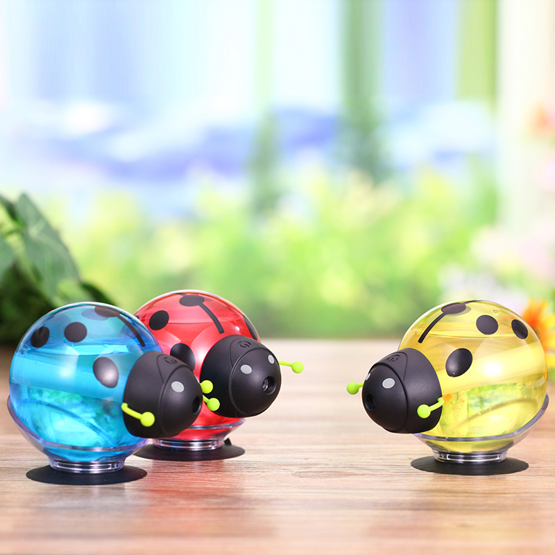 Beetle Cartoon Shape Humidifier 360 Suction Degree Rotating USB for Office Desktop Water Supply Atomizer