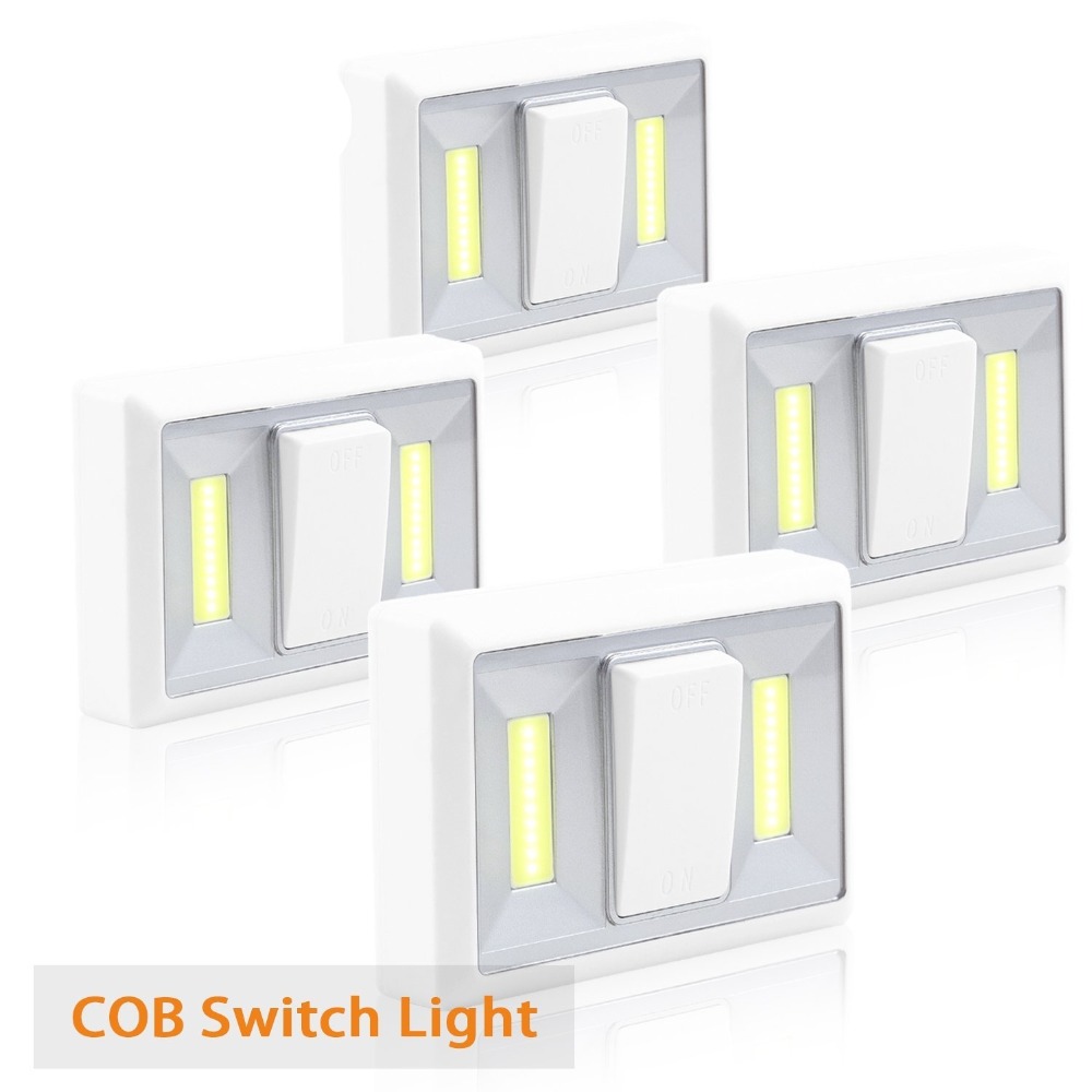 FC-Fancier COB Cabinet wireless Night Light with Switch, Battery Operated, Closet ,Tap Light,