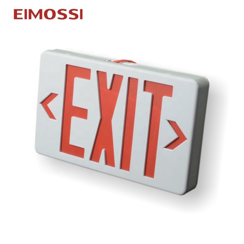 Plastic red/green letters illuminated exit signs