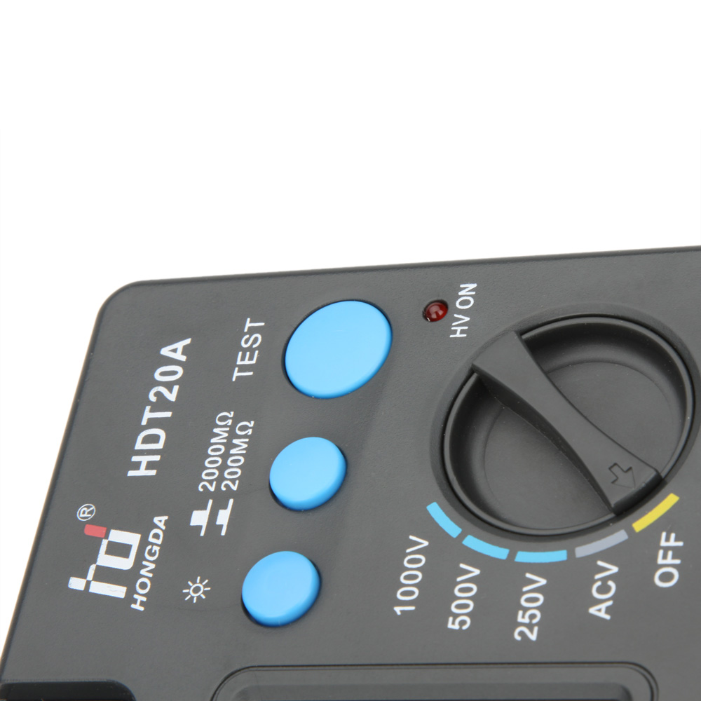HD HDT20A Insulation Resistance Tester Meter Megohmmeter Voltmeter electronic diagnostic-tool esr meter 1000V w/ LCD Backlight