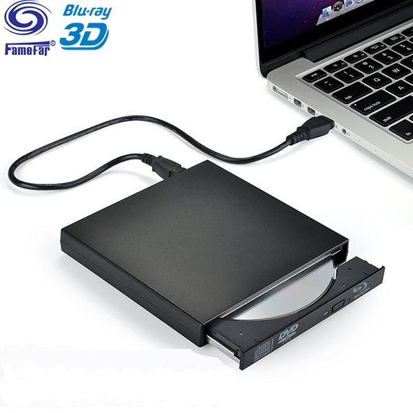 Factory Supplying External USB 2.0 25G 50G BD-R BD-ROM CD/DVD RW dvd blu ray 3d Burner Writer Recorder for Laptop Computer PC