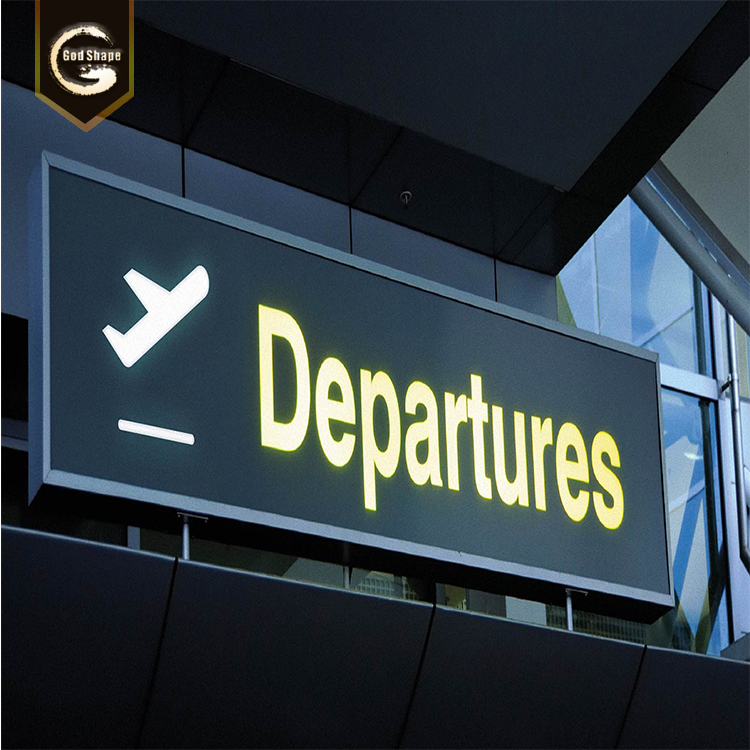 signage led direction light box and guide signs for subway and airport