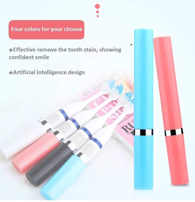 Ultrasonic Mini disposable electric toothbrush  battery powered for adult travel and home use