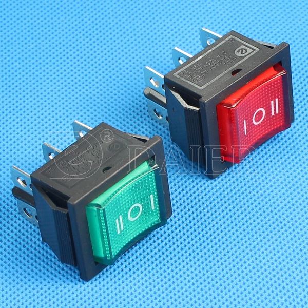 KCD2-203N 6PIN 3 Position Rocker Switch 12V With Solder Terminal