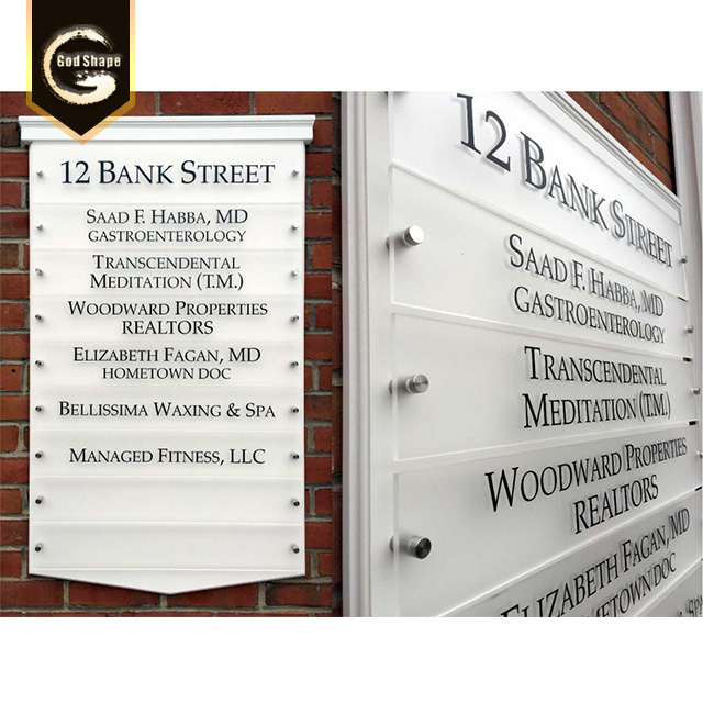 Custom Office Free Curved Metal Poster Frame Sign Door Sign Door Hotel Sign Desk Display