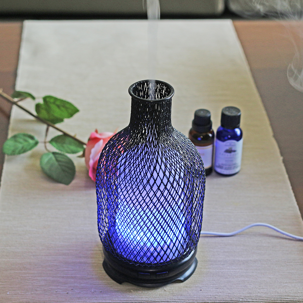 Wrought Iron Art & Steel Network Aroma Purification Diffusers,Gift Product Table Light Oils Diffuser