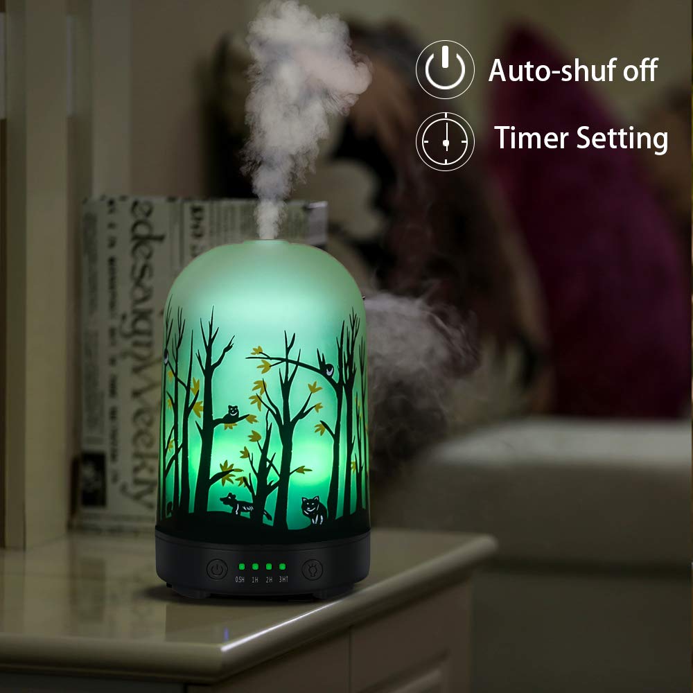 100ml Art Glass Essential Oil Diffuser, Europe Popular Eco-friendly Electronic Aromatherpay Oil Diffuser